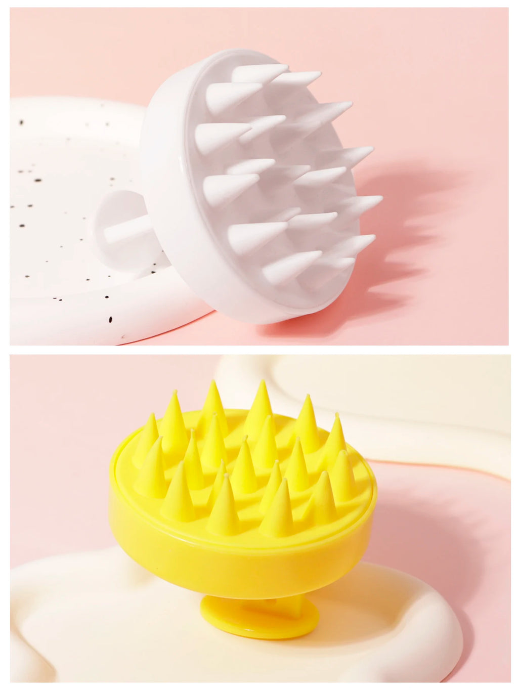 1PCS scalp massager shampoo brush, scalp cleaning brush, silicone, for