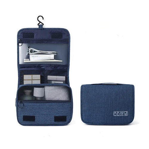 Portable Toiletry Washbag with Hanging Hook Waterproof Women Bathroom