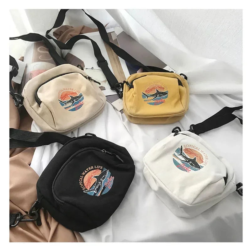 Mini Women's Bag Canvas Handbags Small Cloth Shoulder Crossbody Bags