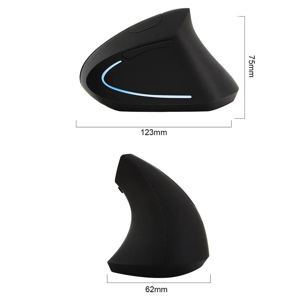 2.4G Wireless Mouse Vertical Ergonomic Mause Gamer Right Hand USB