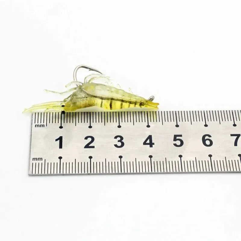 20PCS Isca Artificial Soft Shrimp Lure Worm For Fishing Bait 1.3g/4cm