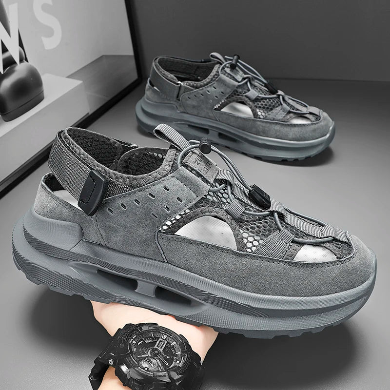Sandles For Men Rubber Shoes Sport Man Summer Sandals Leather Italian