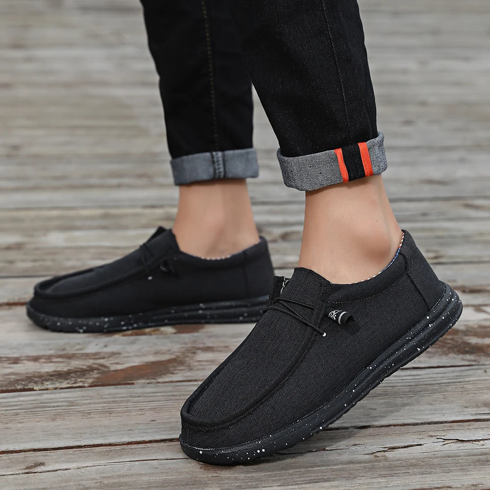 Plus Size Men's Solid Color Breathable Slip On Classic Loafer Shoes
