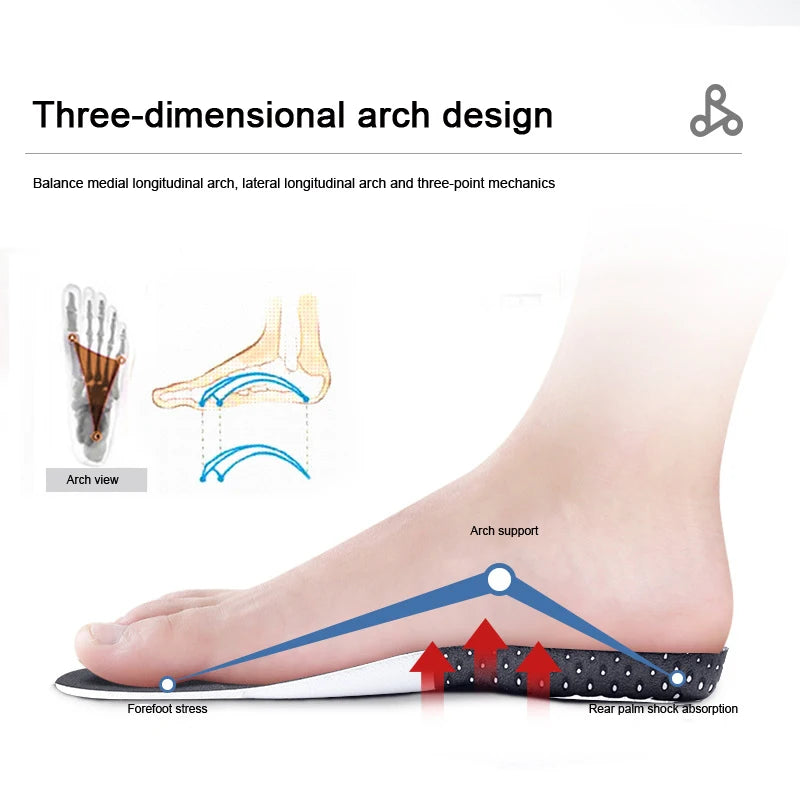 Orthopedic Insoles for Man Women Memory Foam Cushion Gel Insole