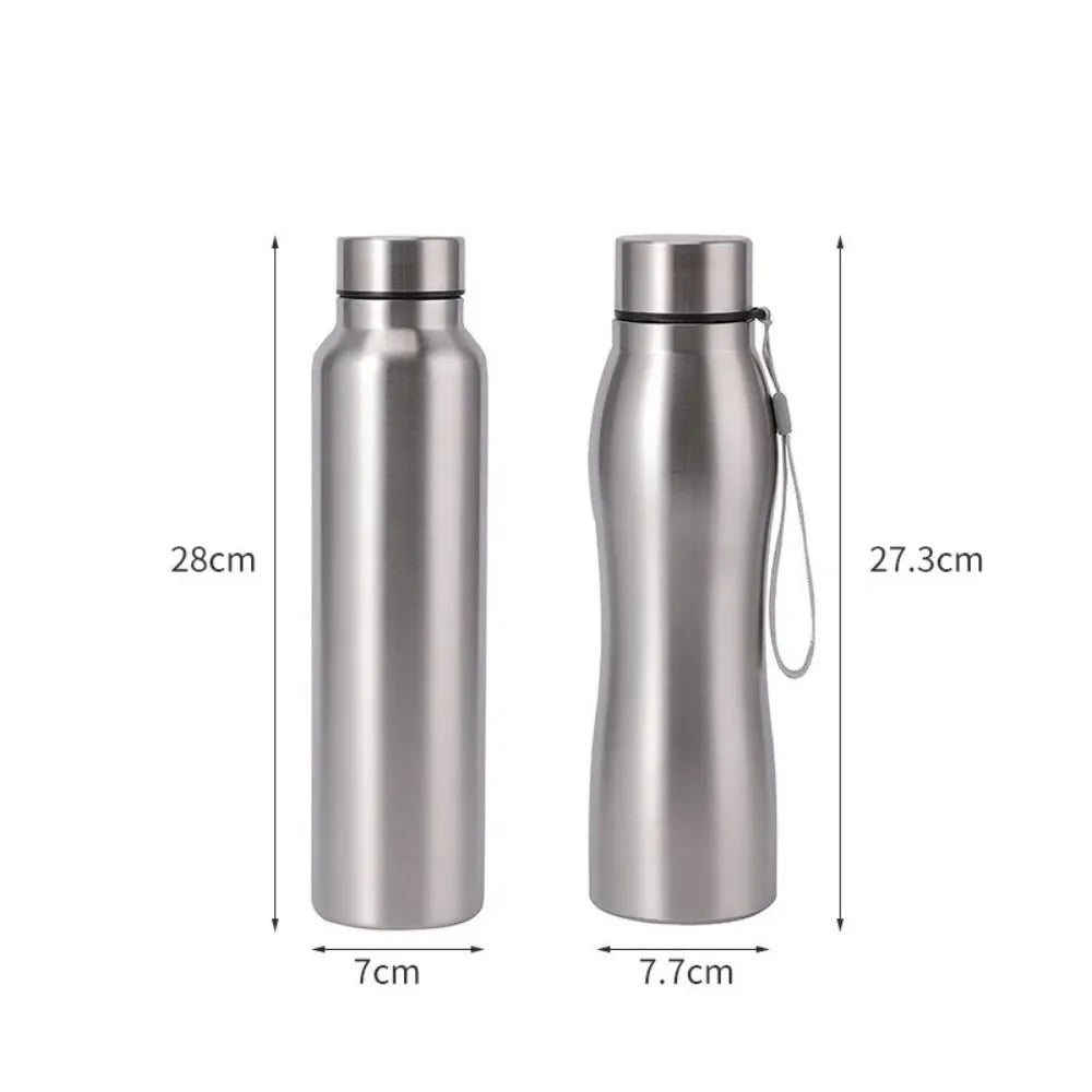 1000ML Stainless Steel Sport Bottle Single-Layer Red Water Cup Metal