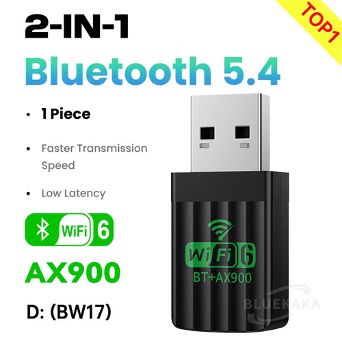 New 900Mbps USB Bluetooth 5.4 Adapter Wireless Dongle Audio Receiver
