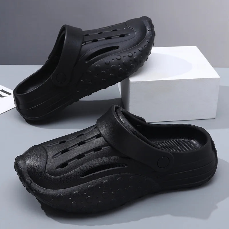 Comwarm Men‘s Summer Hole Slippers Fashion Breathable Hollow Sandals