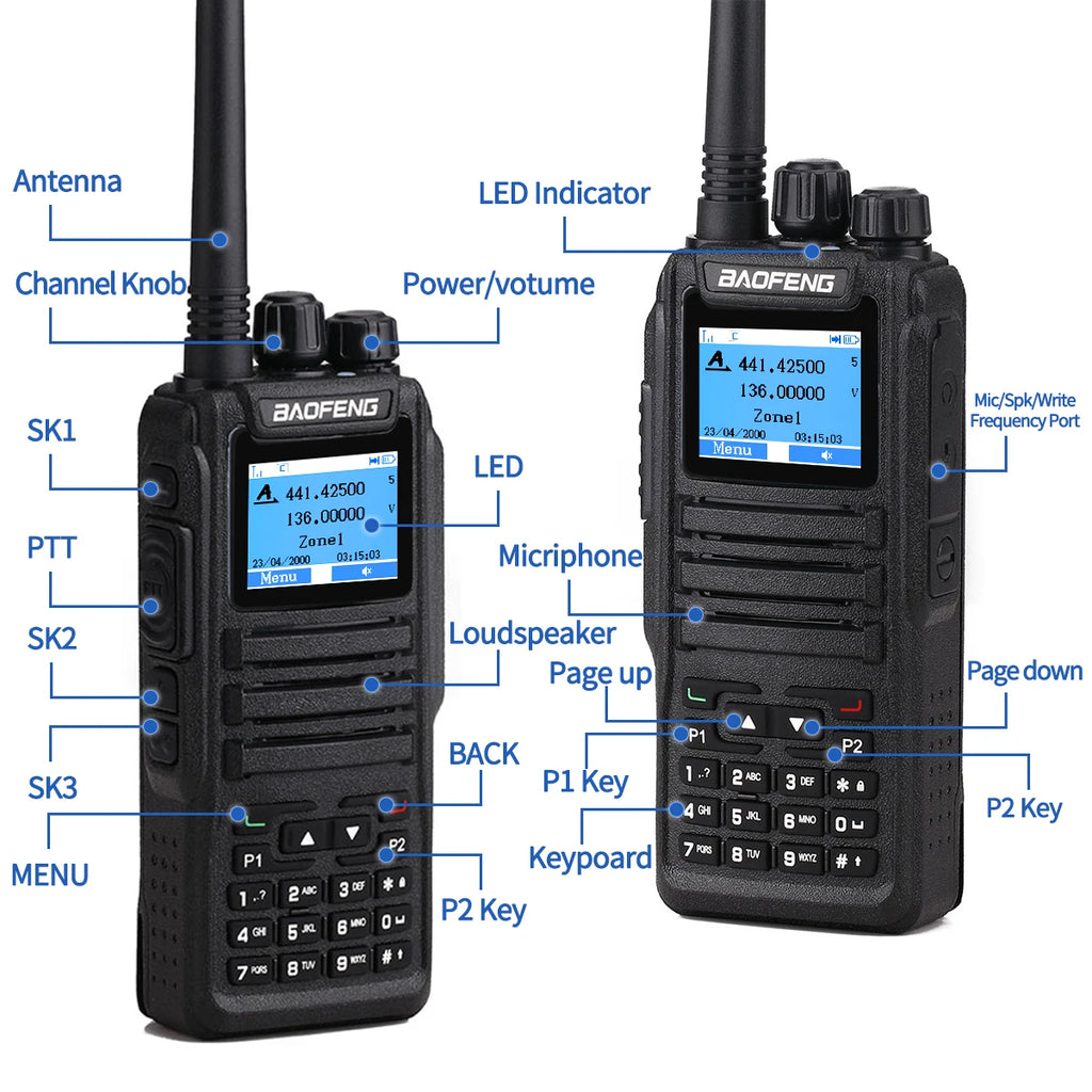 Baofeng DMR DM 1701 Digital Walkie Talkie Dual Mode Analog Two Way