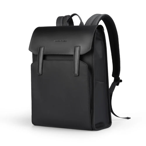 Mark Ryden Classic Business Work Black Leather Backpack 15.6 Inch