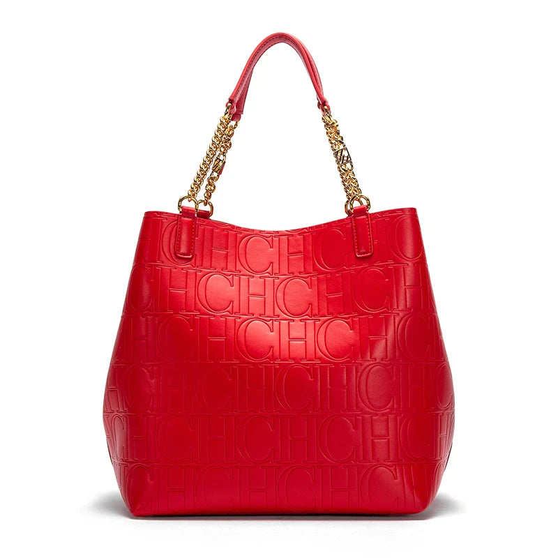 Fashionable Retro Women's New Solid Color Shoulder Bag Casual Large