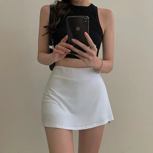 Tennis Skirt Women High Waist Sexy Girl Tight Bag Hip Short Skirt