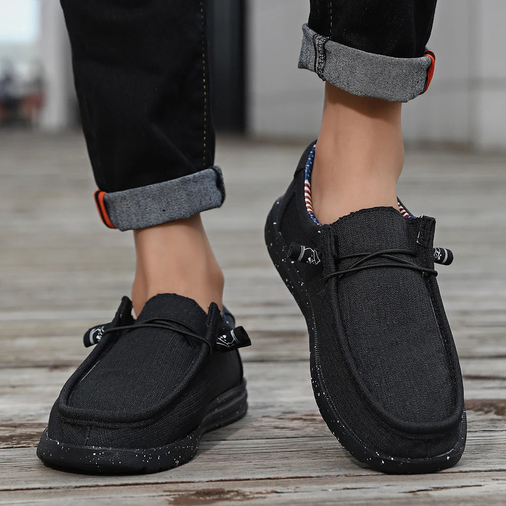 Plus Size Men's Solid Color Breathable Slip On Classic Loafer Shoes