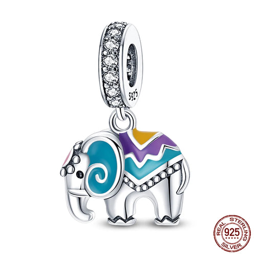 925 Sterling Silver Chameleon Luminous Firefly Butterfly Charms Beads