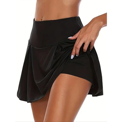 12 Colour Versatile Y2K High-Waist Skort - Breathable Stretch Fabric