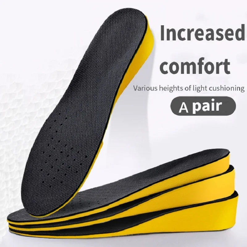 Invisiable Height Increase Insoles for Women Men Heel Lift Yellow