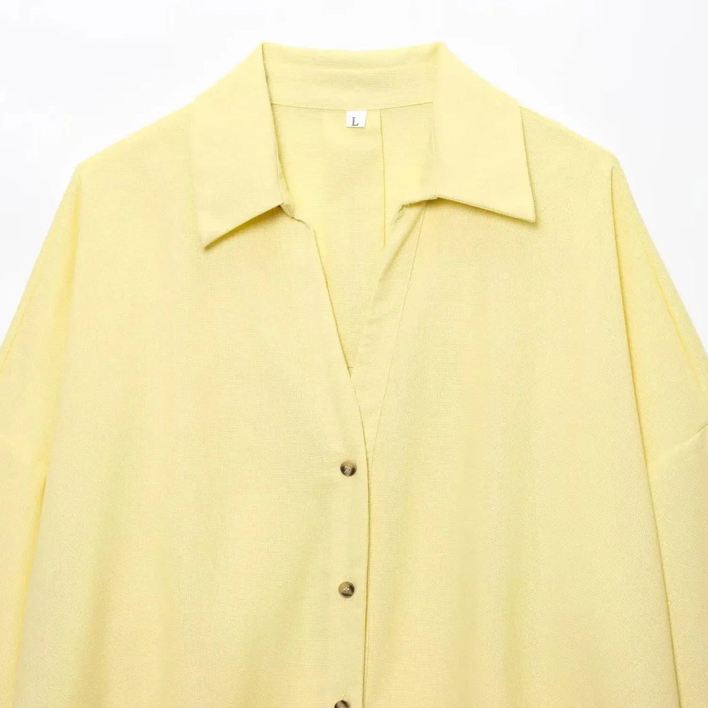 2025  AZRAF Women Summer Fashion New Blended Wide Sleeve Shirt Unique