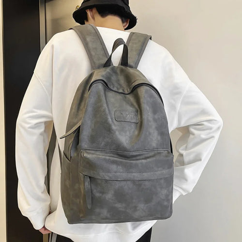 High Quality Women Man Backpack PU Leather Men's Backpacks Girl Luxury