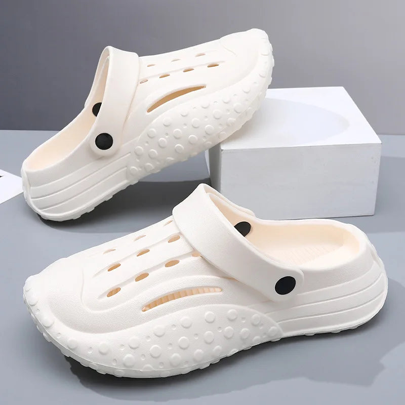 Comwarm Men‘s Summer Hole Slippers Fashion Breathable Hollow Sandals