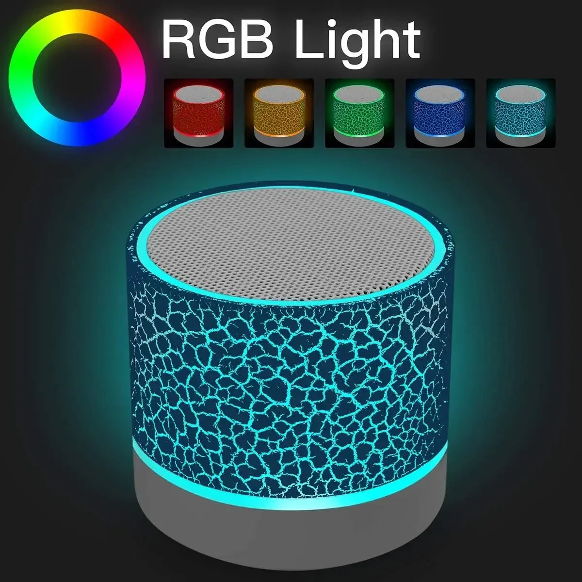 TF Wireless Mini Motion Bluetooth Speaker With LED Lights Speaker