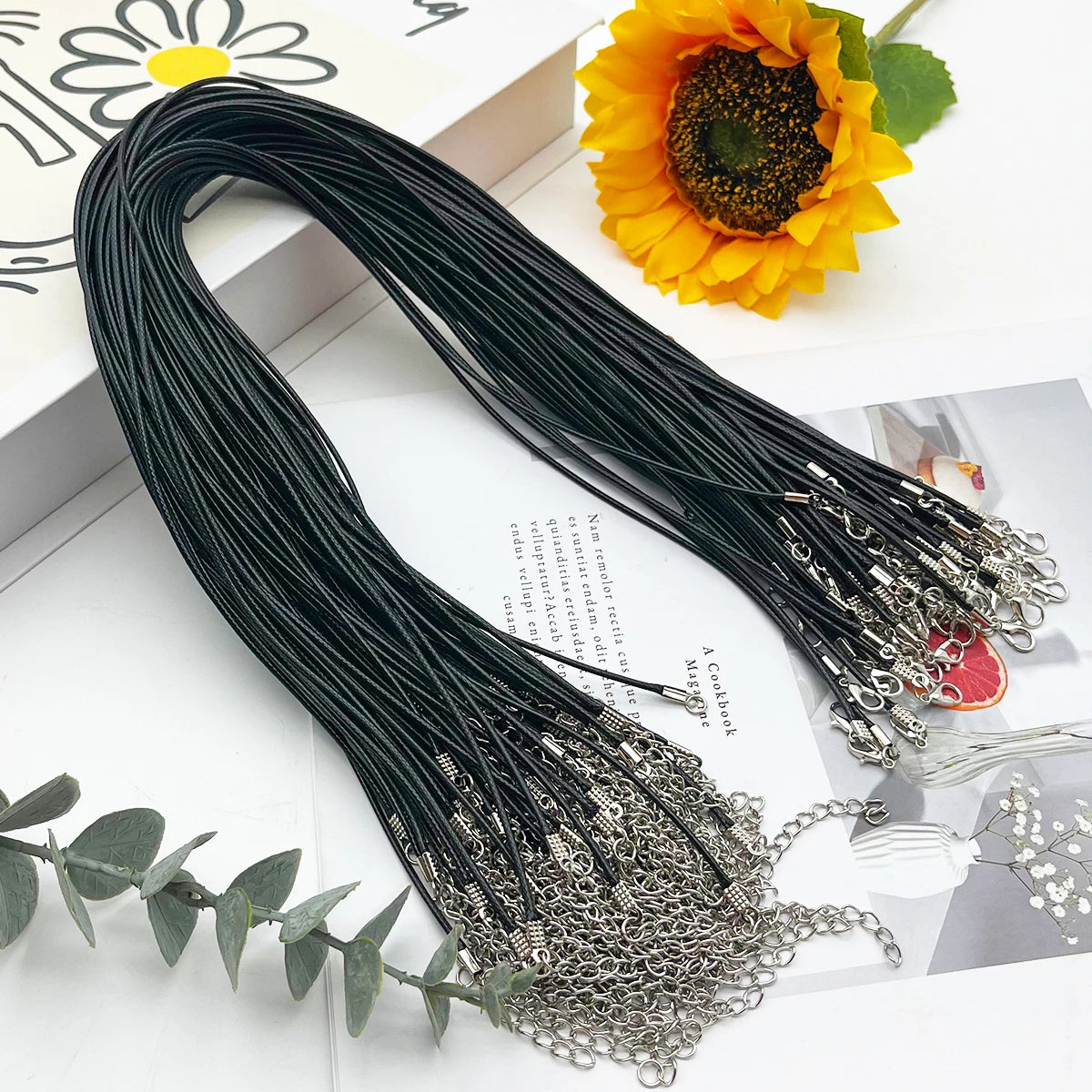 50pccotton waxed cord for handmade DIY gifts - perfect for friends"