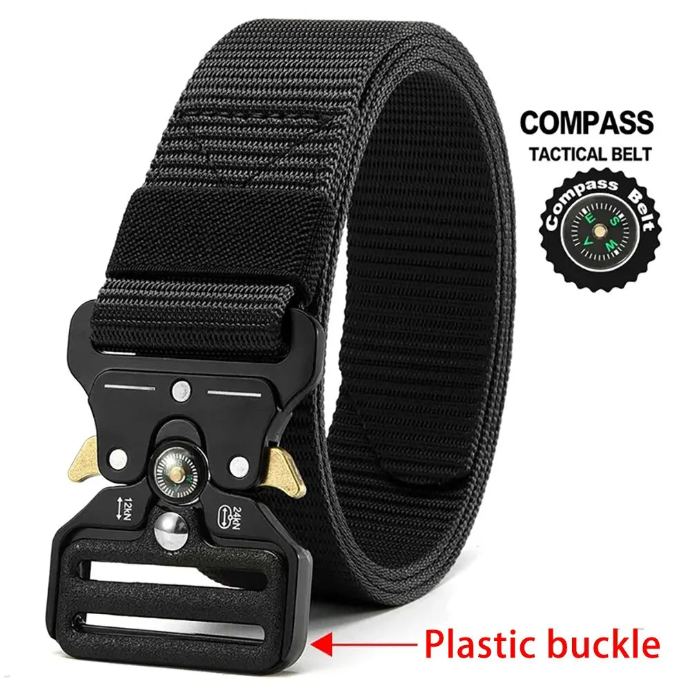 Men's Belt Outdoor Multi Function Compass Belt High Quality Canvas For