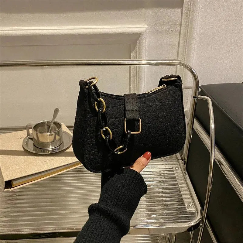 Lady Felt Armpit Design Luxury Tote Released Fashion Ladies Handbag