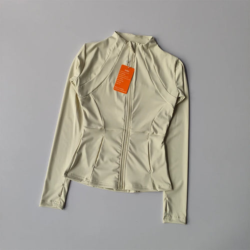 Women Sports Jacket Zip Fitness Yoga Shirt Workout Running Coats Warm