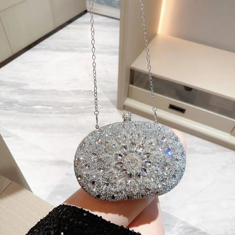 Luxury Crystal Diamond Women Clutch Evening Bag Wedding Crystal Ladies