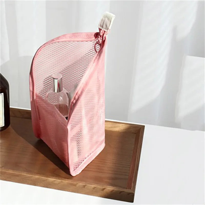 Women EVA mesh Cosmetic Bag Travel Storage Makeup Bag Organizer Female