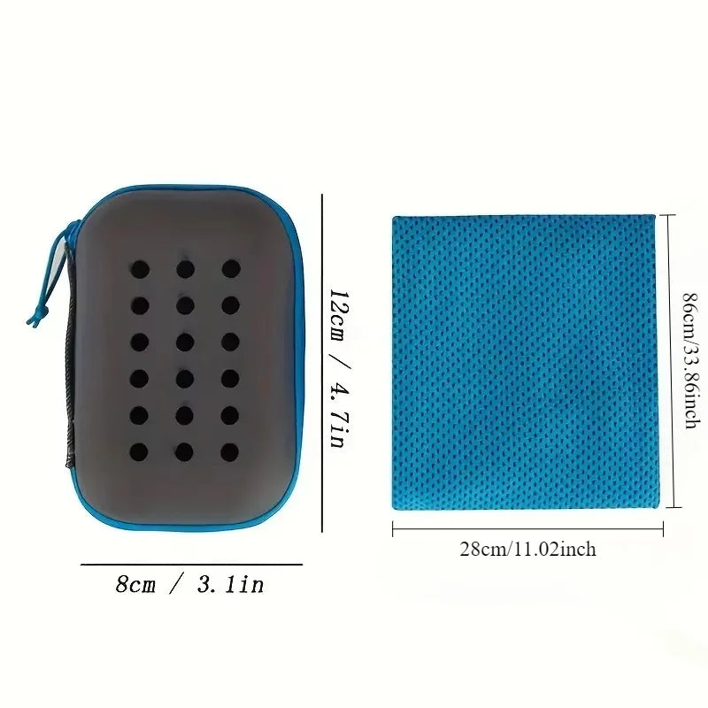 1PC New EVA Boxed Cold Sports Outdoor Cooling Fitness Towel Absorbent