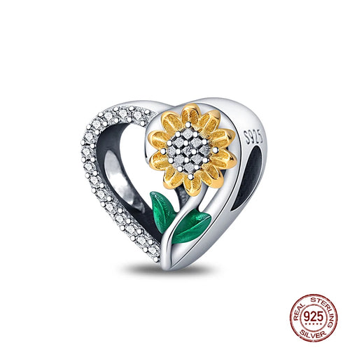 925 Sterling Silver Chameleon Luminous Firefly Butterfly Charms Beads