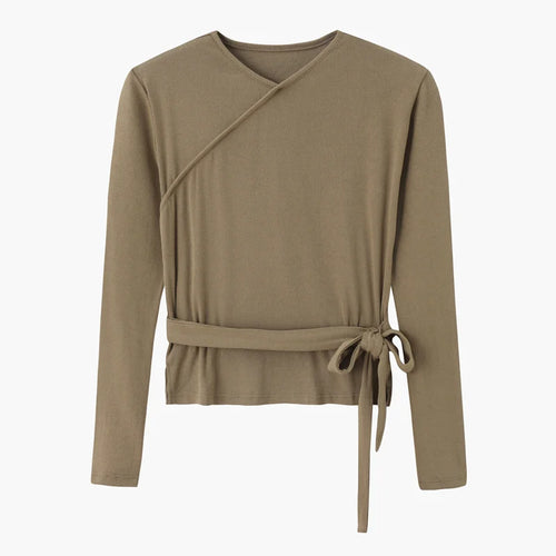 AS 2024 Autumn winter woman clothes thicken ribbing closed-fit wrap