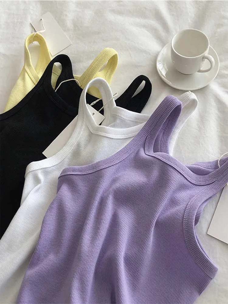 2024 Women Tank Tops Sexy Cropped Top Female Women Summer Camisole