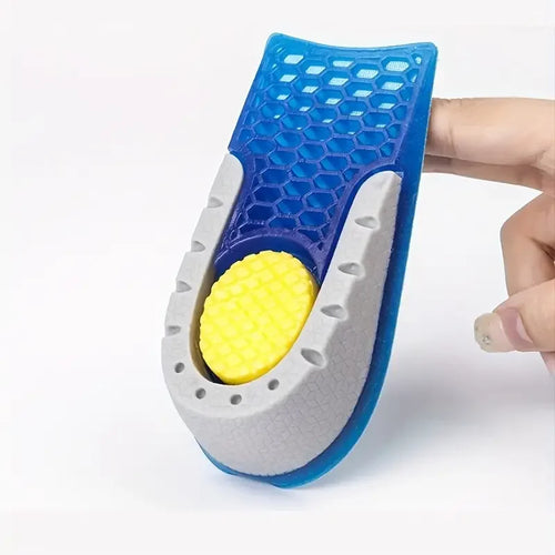 1pair Gel Height Increase Insoles, Shock Absorption Heel Cushion Pads,