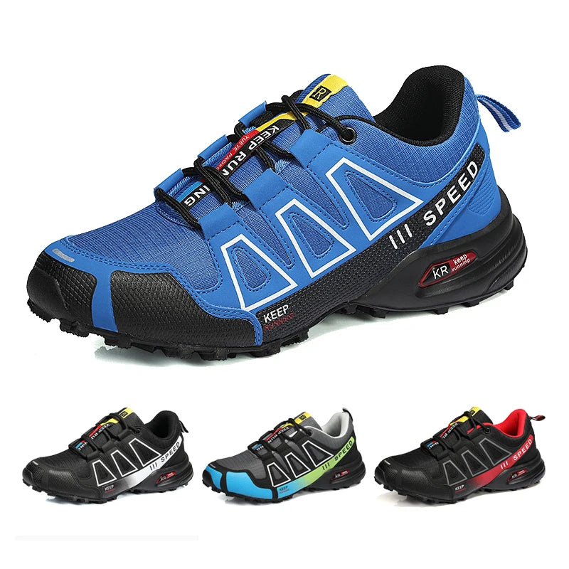 Men‘s Waterproof Hiking Shoes Outdoor Trainers Lace-up Climbing Shoes