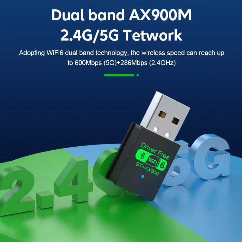 New 900Mbps USB Bluetooth 5.4 Adapter Wireless Dongle Audio Receiver