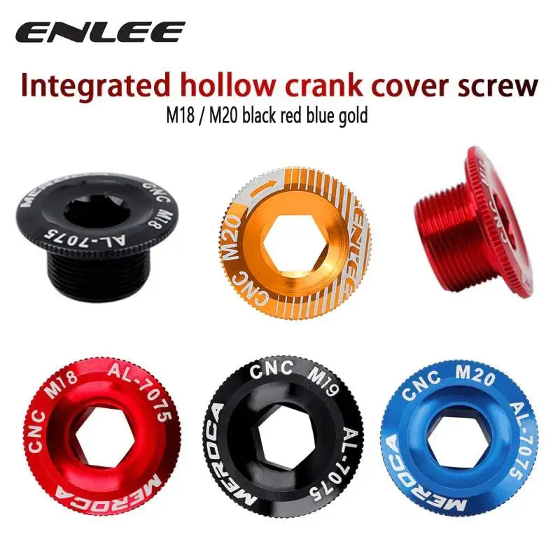 ENLEE Bike Crank Cover Crank Screw Aluminum Alloy Mountain Bike Color