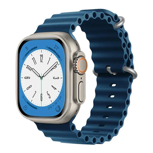 Silicone Ocean band for Apple Watch straps 45mm 46mm 40mm Ultra 2 49mm