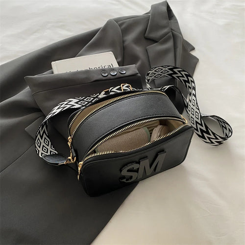 Fashion Letters Shoulder Bags for Women Leopard Print Small Square Bag