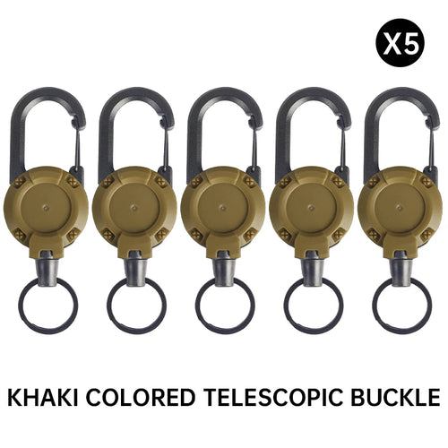Adjustable key chain adopts steel wire rope anti-fall easy to pull