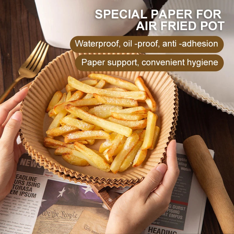 50pcs Air Fryer Disposable Special Paper Liners Baking Paper Oil-proof