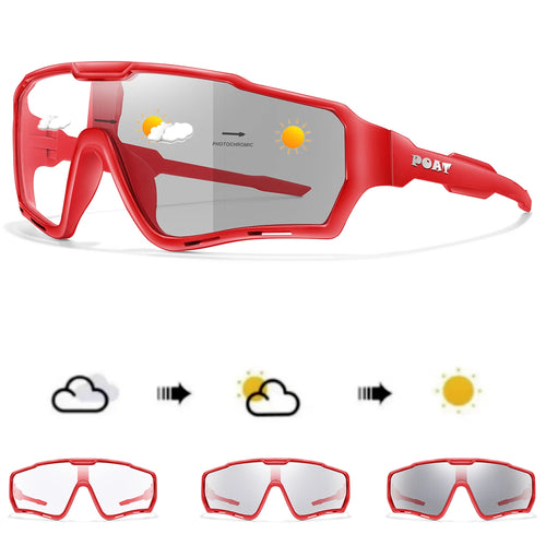 POAT Brand Men Women MTB Bike Bicycle Photochromic Eyewear Cycling