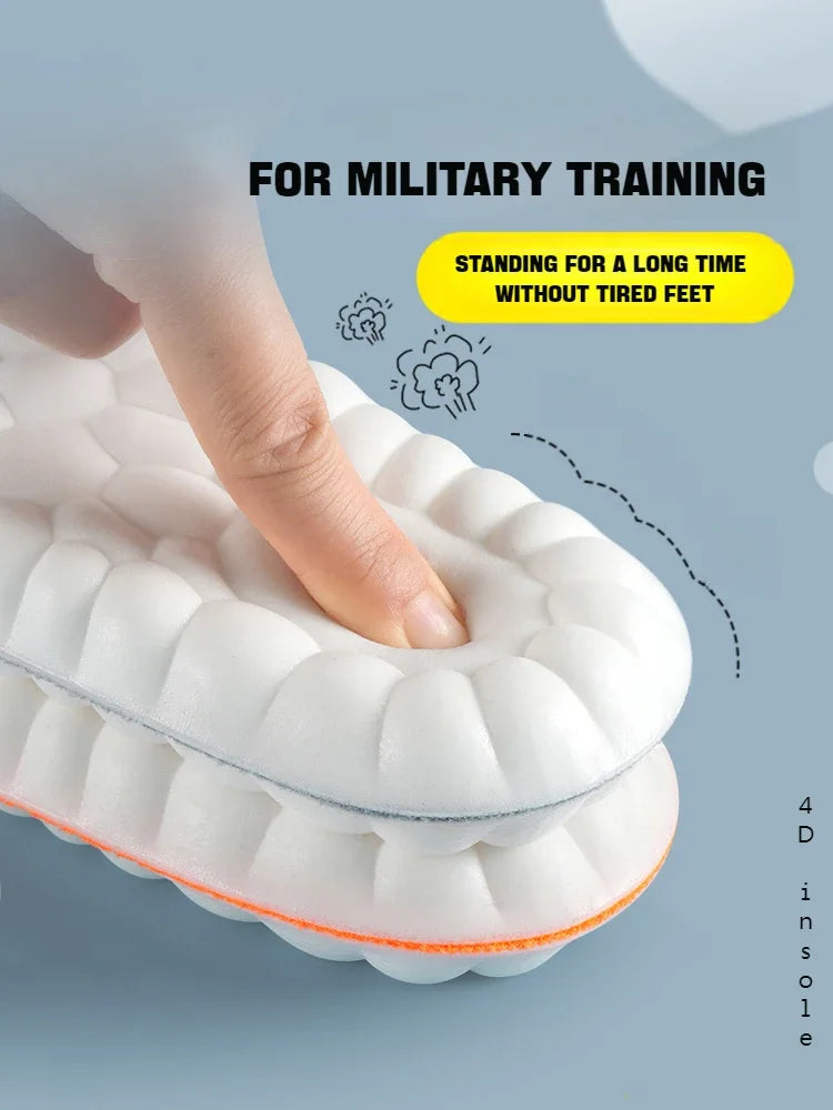 1Pair 4D Soft Shoes Insoles for Feet Plantar Fasciitis Insole Arch
