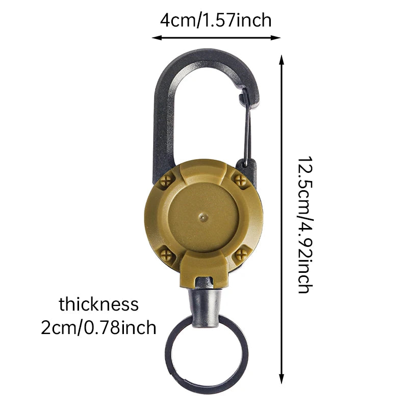 Adjustable key chain adopts steel wire rope anti-fall easy to pull