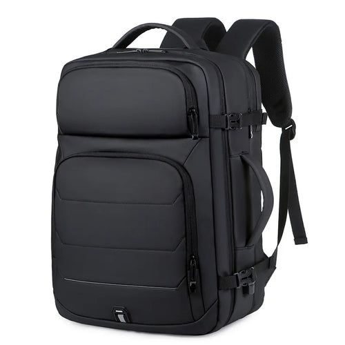 Expandable Men‘s 17 Inch Laptop Backpacks Waterproof Notebook Bag USB