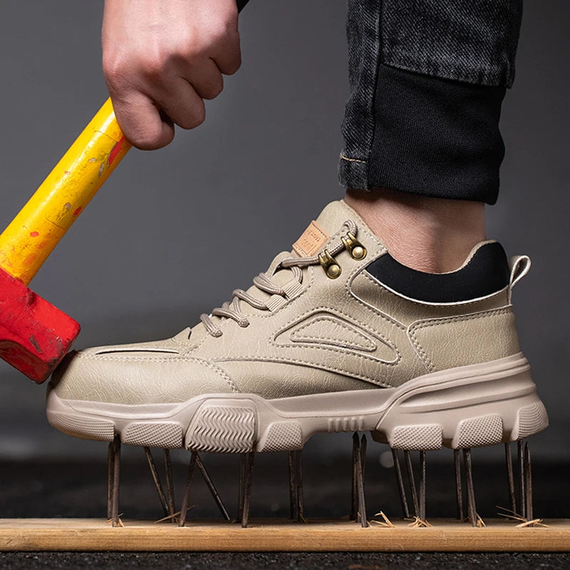 Safety Shoes Men Steel Toe Work Shoes Anti-smash Anti-puncture