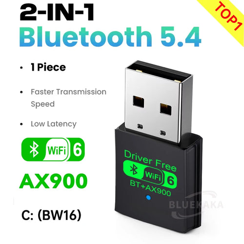 New 900Mbps USB Bluetooth 5.4 Adapter Wireless Dongle Audio Receiver