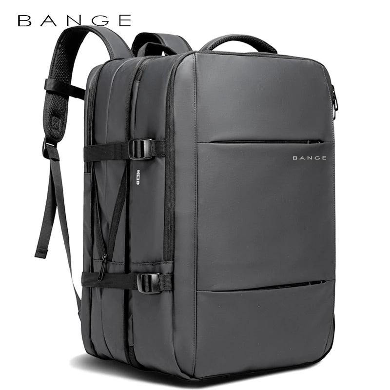 BANGE Aesthetic Men Business Backpack School Expandable USB Bag, Large
