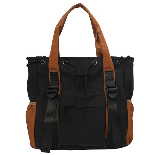 Women's Bags Color Clashing Large Capacity Waterproof Shoulder Bags