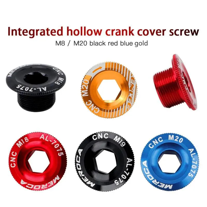 ENLEE Bike Crank Cover Crank Screw Aluminum Alloy Mountain Bike Color